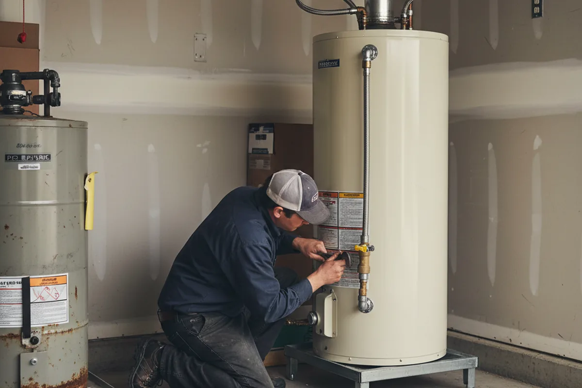 Water heater and shutoff valve replacement in Aumsville